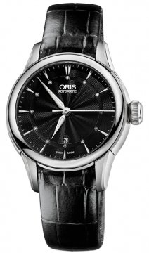 Buy this new Oris Artelier Date 31mm 01 561 7687 4094-07 5 14 60FC ladies watch for the discount price of £1,020.00. UK Retailer.